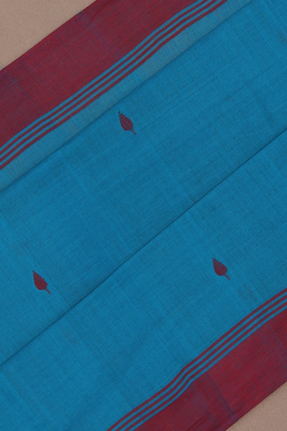 Image of Ponduru Cotton Blue Saree